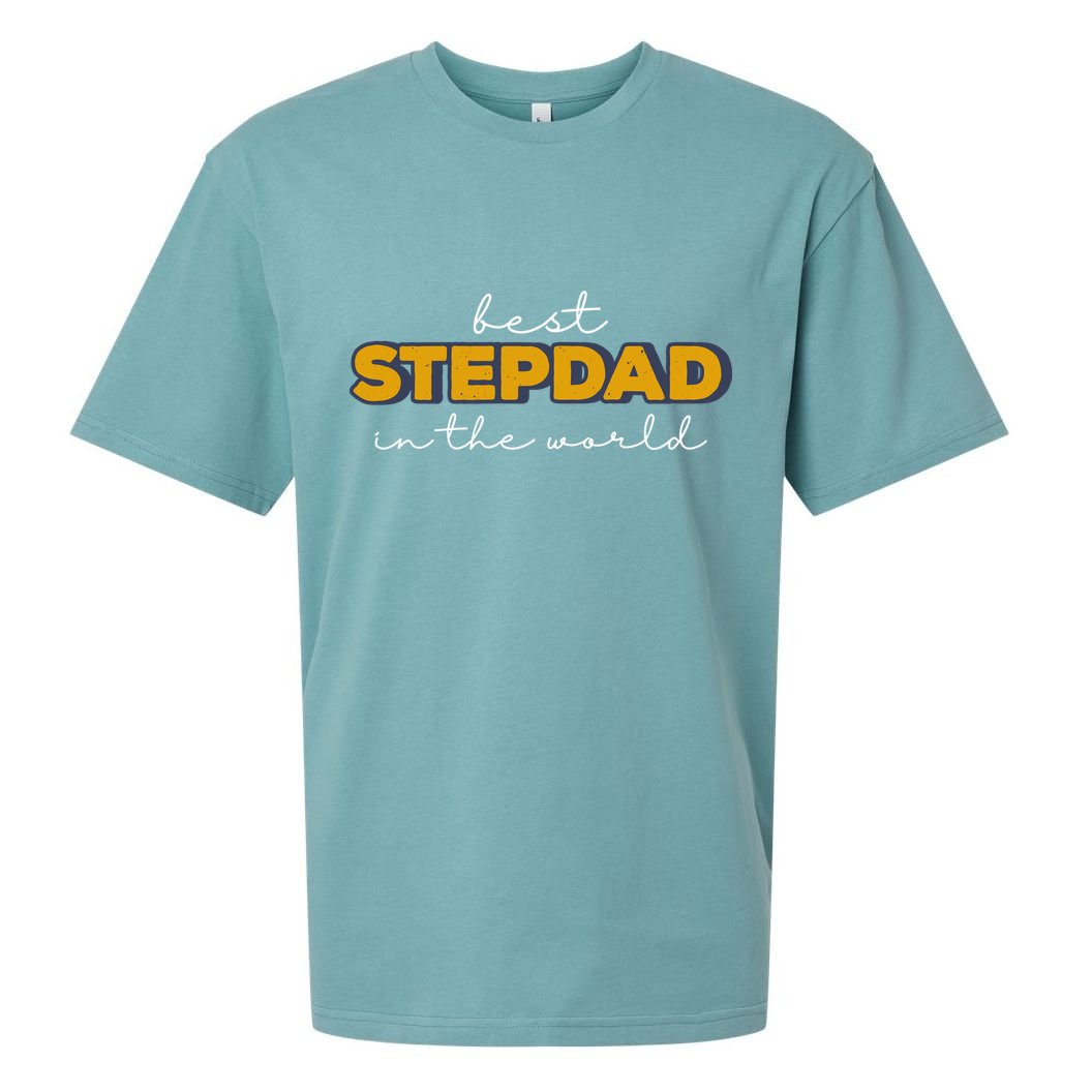 Best Stepdad In The World Fathers Day Sueded Cloud Jersey T-Shirt