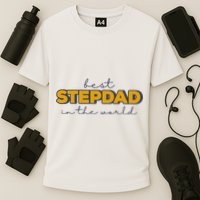 Best Stepdad In The World Fathers Day Cooling Performance Crew T-Shirt