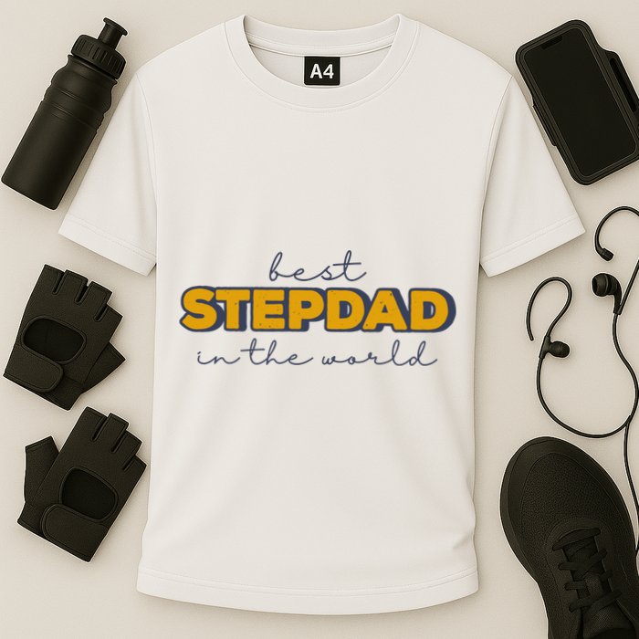 Best Stepdad In The World Fathers Day Cooling Performance Crew T-Shirt