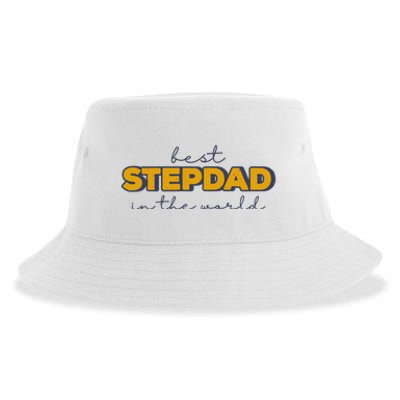 Best Stepdad In The World Fathers Day Sustainable Bucket Hat