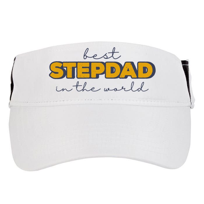 Best Stepdad In The World Fathers Day Adult Drive Performance Visor