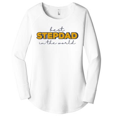 Best Stepdad In The World Fathers Day Women's Perfect Tri Tunic Long Sleeve Shirt