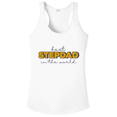 Best Stepdad In The World Fathers Day Ladies PosiCharge Competitor Racerback Tank