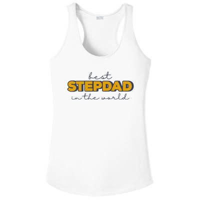 Best Stepdad In The World Fathers Day Ladies PosiCharge Competitor Racerback Tank