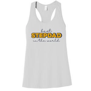 Best Stepdad In The World Fathers Day Women's Racerback Tank