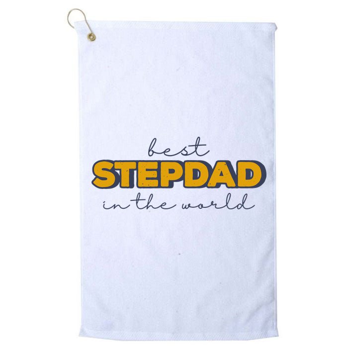 Best Stepdad In The World Fathers Day Golf Towel