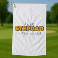 Best Stepdad In The World Fathers Day Golf Towel