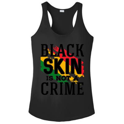 Black Skin Is Not A Crime For Black History Month Gift Ladies PosiCharge Competitor Racerback Tank