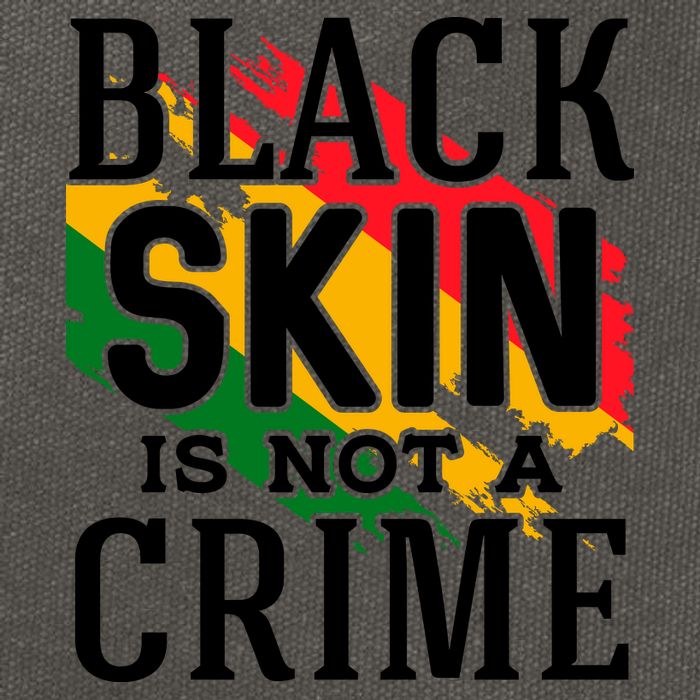 Black Skin Is Not A Crime For Black History Month Gift Cotton Canvas Backpack
