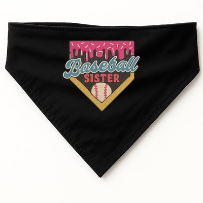 Baseball Sister Ice Cream Drip USA-Made Doggie Bandana