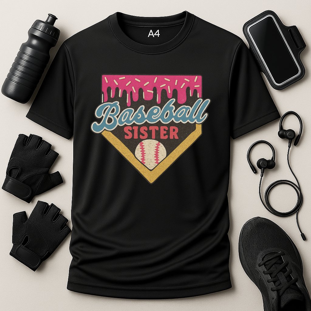 Baseball Sister Ice Cream Drip Cooling Performance Crew T-Shirt