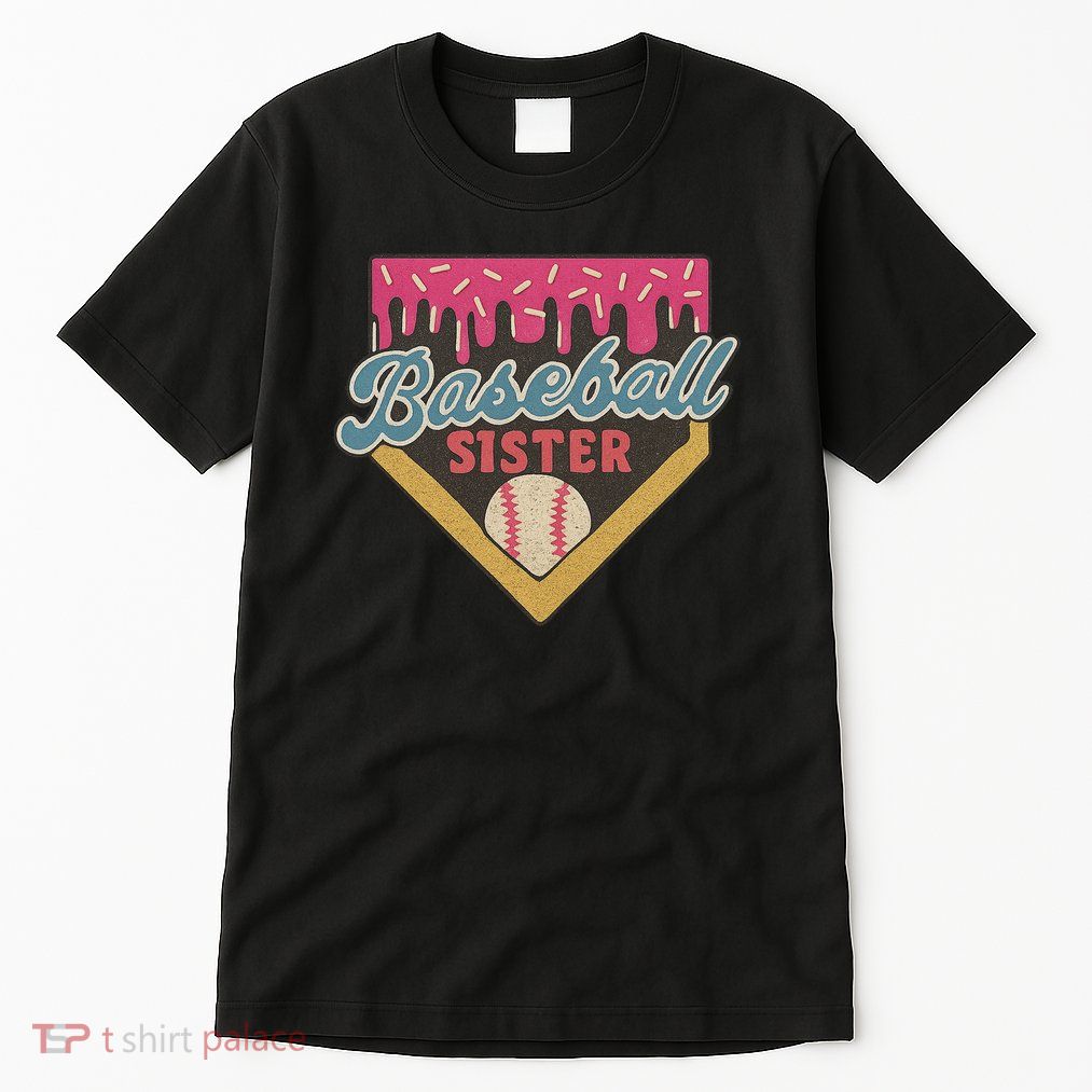 Baseball Sister Ice Cream Drip Tall T-Shirt