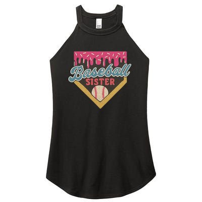 Baseball Sister Ice Cream Drip Women's Perfect Tri Rocker Tank