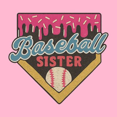 Baseball Sister Ice Cream Drip T-Shirt