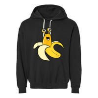Banana Slug In Banana Funny Banana Slug Garment-Dyed Fleece Hoodie