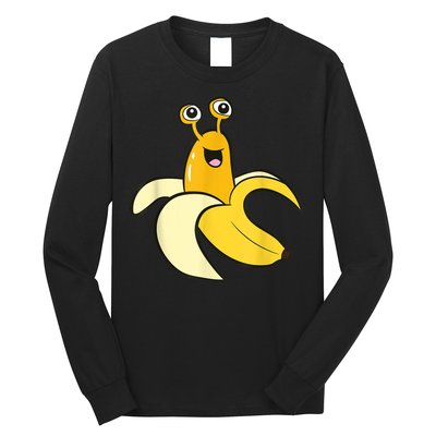 Banana Slug In Banana Funny Banana Slug Long Sleeve Shirt