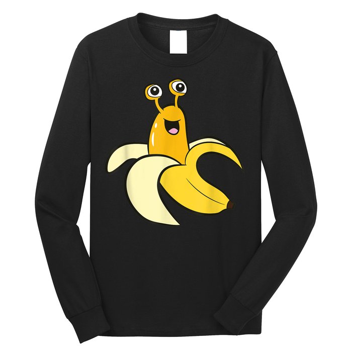 Banana Slug In Banana Funny Banana Slug Long Sleeve Shirt