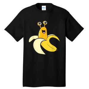 Banana Slug In Banana Funny Banana Slug Tall T-Shirt