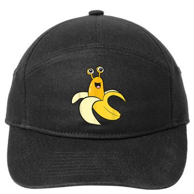 Banana Slug In Banana Funny Banana Slug 7-Panel Snapback Hat
