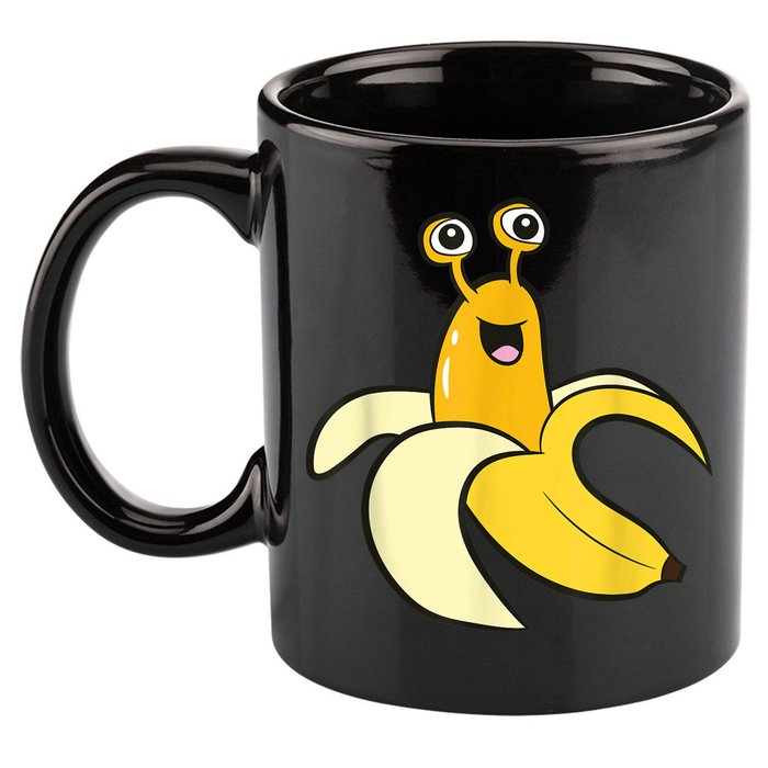 Banana Slug In Banana Funny Banana Slug 11oz C Handle Ceramic Mug