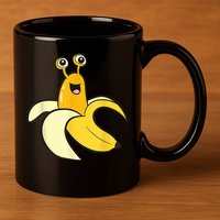 Banana Slug In Banana Funny Banana Slug 11oz C Handle Ceramic Mug