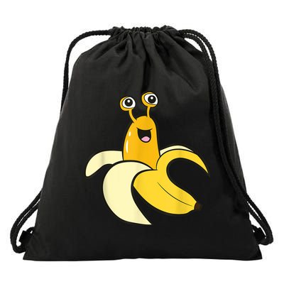 Banana Slug In Banana Funny Banana Slug Drawstring Bag