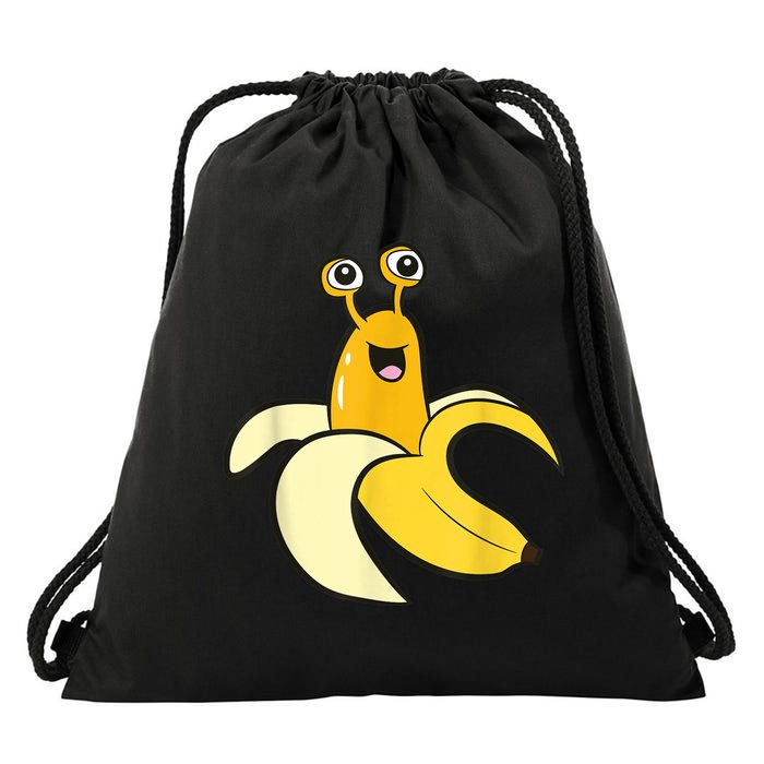 Banana Slug In Banana Funny Banana Slug Drawstring Bag