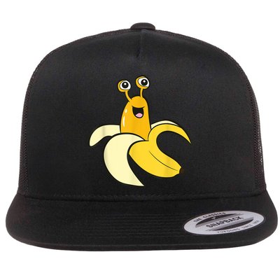 Banana Slug In Banana Funny Banana Slug Flatbill Hat