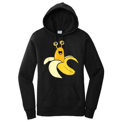 Banana Slug In Banana Funny Banana Slug Women's Pullover Hoodie