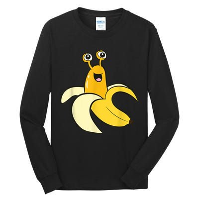 Banana Slug In Banana Funny Banana Slug Tall Long Sleeve T-Shirt