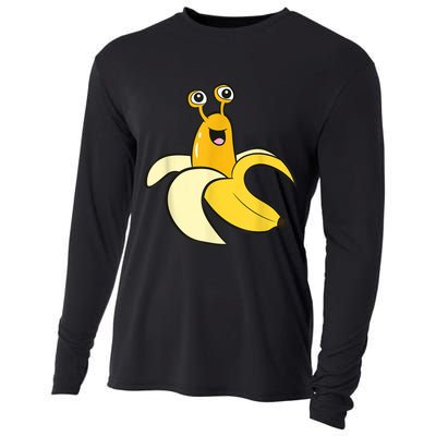 Banana Slug In Banana Funny Banana Slug Cooling Performance Long Sleeve Crew