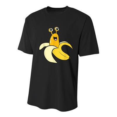 Banana Slug In Banana Funny Banana Slug Youth Performance Sprint T-Shirt