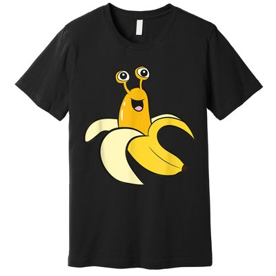 Banana Slug In Banana Funny Banana Slug Premium T-Shirt