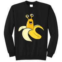 Banana Slug In Banana Funny Banana Slug Tall Sweatshirt