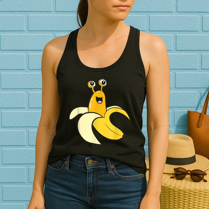 Banana Slug In Banana Funny Banana Slug Womens Tank Top