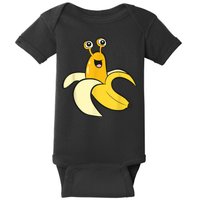 Banana Slug In Banana Funny Banana Slug Baby Bodysuit