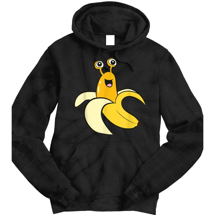 Banana Slug In Banana Funny Banana Slug Tie Dye Hoodie