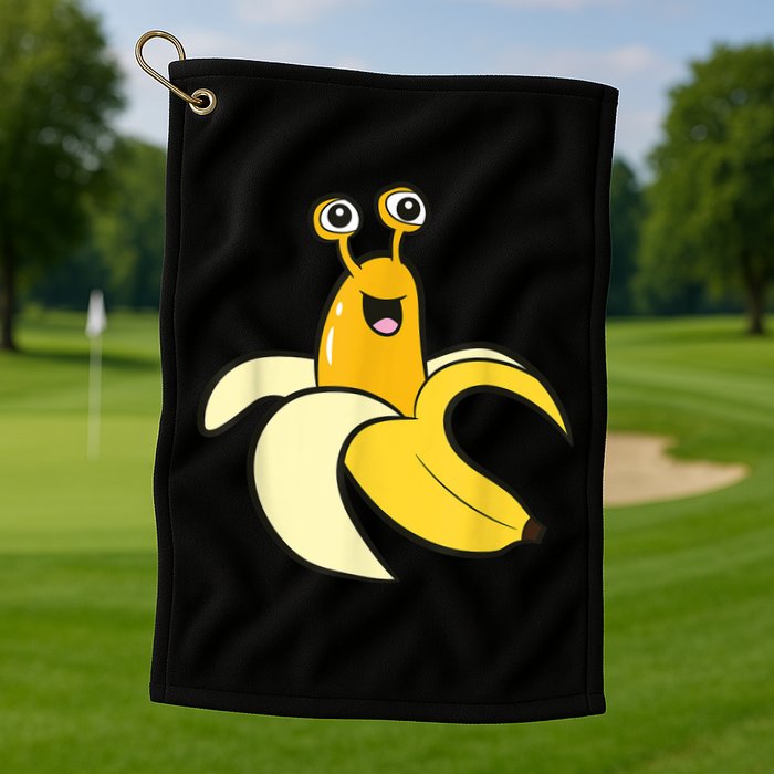 Banana Slug In Banana Funny Banana Slug Golf Towel