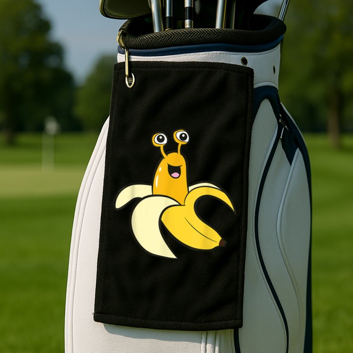 Banana Slug In Banana Funny Banana Slug Golf Towel