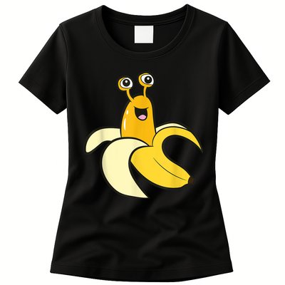 Banana Slug In Banana Funny Banana Slug Womens T-Shirt