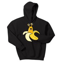 Banana Slug In Banana Funny Banana Slug Kids Hoodie