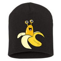 Banana Slug In Banana Funny Banana Slug Short Acrylic Beanie