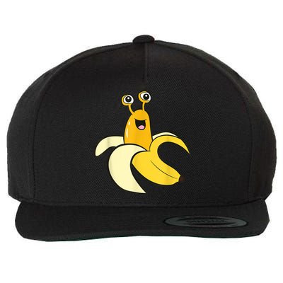 Banana Slug In Banana Funny Banana Slug Wool Snapback Cap