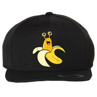 Banana Slug In Banana Funny Banana Slug Wool Snapback Cap