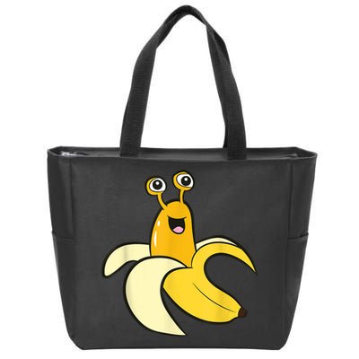 Banana Slug In Banana Funny Banana Slug Zip Tote Bag