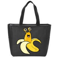 Banana Slug In Banana Funny Banana Slug Zip Tote Bag