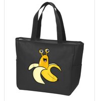 Banana Slug In Banana Funny Banana Slug Zip Tote Bag
