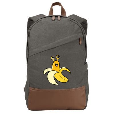 Banana Slug In Banana Funny Banana Slug Cotton Canvas Backpack