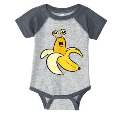 Banana Slug In Banana Funny Banana Slug Infant Baby Jersey Bodysuit