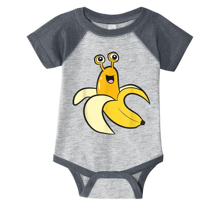 Banana Slug In Banana Funny Banana Slug Infant Baby Jersey Bodysuit